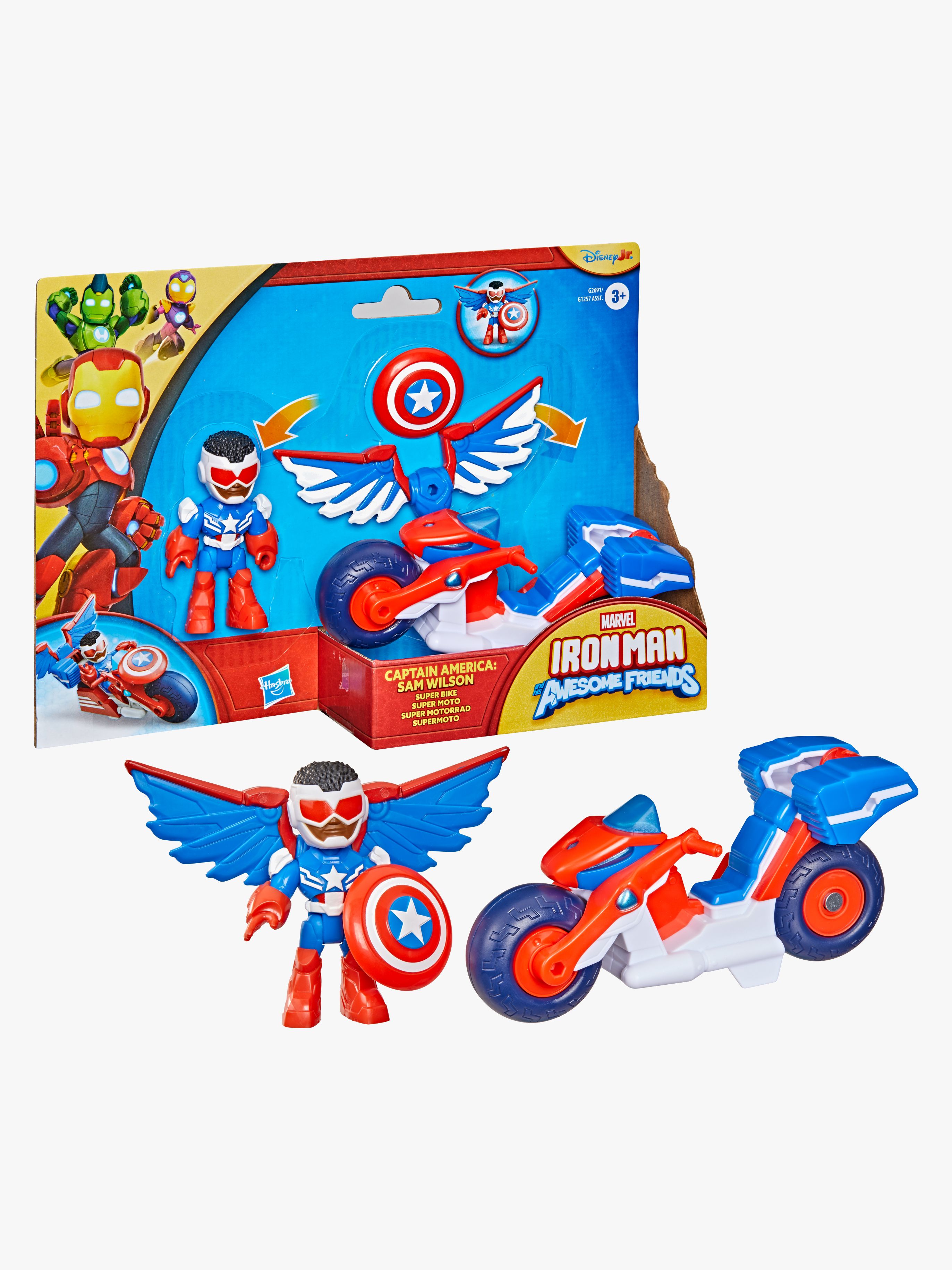 Iron Man and His Awesome Friends Figur med Fordon Captain America