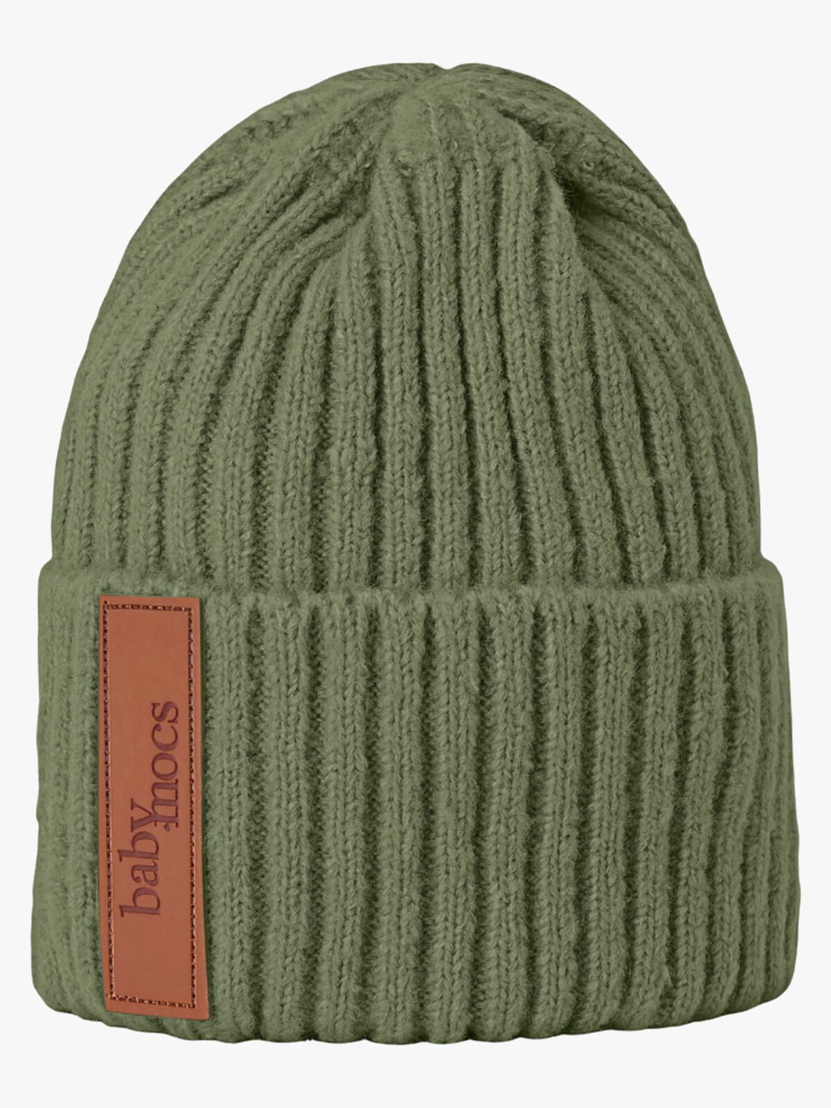 BabyMocs Stickad Mössa, Olive