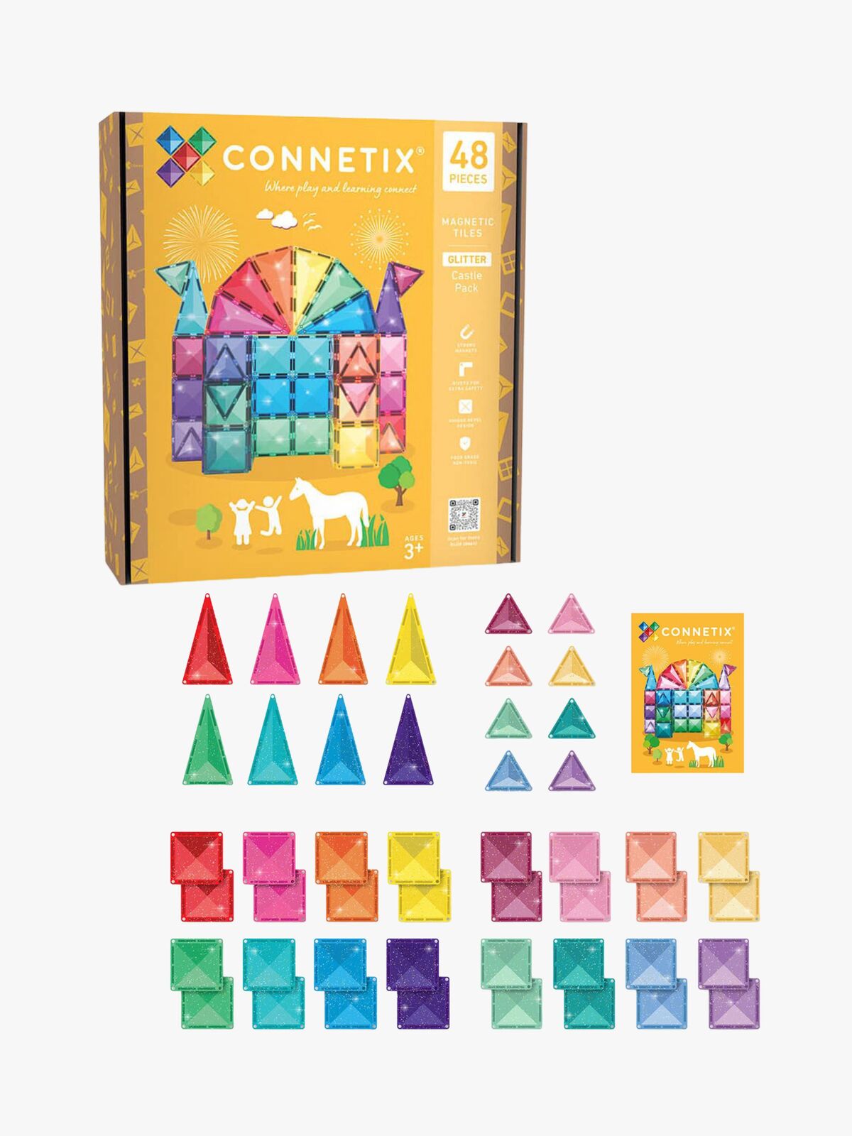 Connetix Magnetiska Byggklossar Glitter Slott 48 Delar