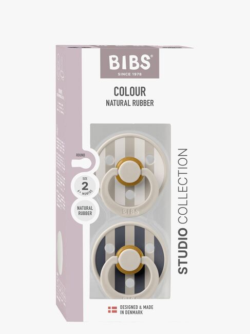 BIBS Studio Colour Block Napp 2-Pack Latex Stl 2, Sand Mix