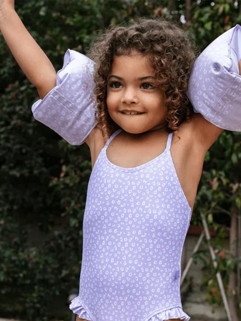 Swim Essentials Baddräkt, Lila Leopard