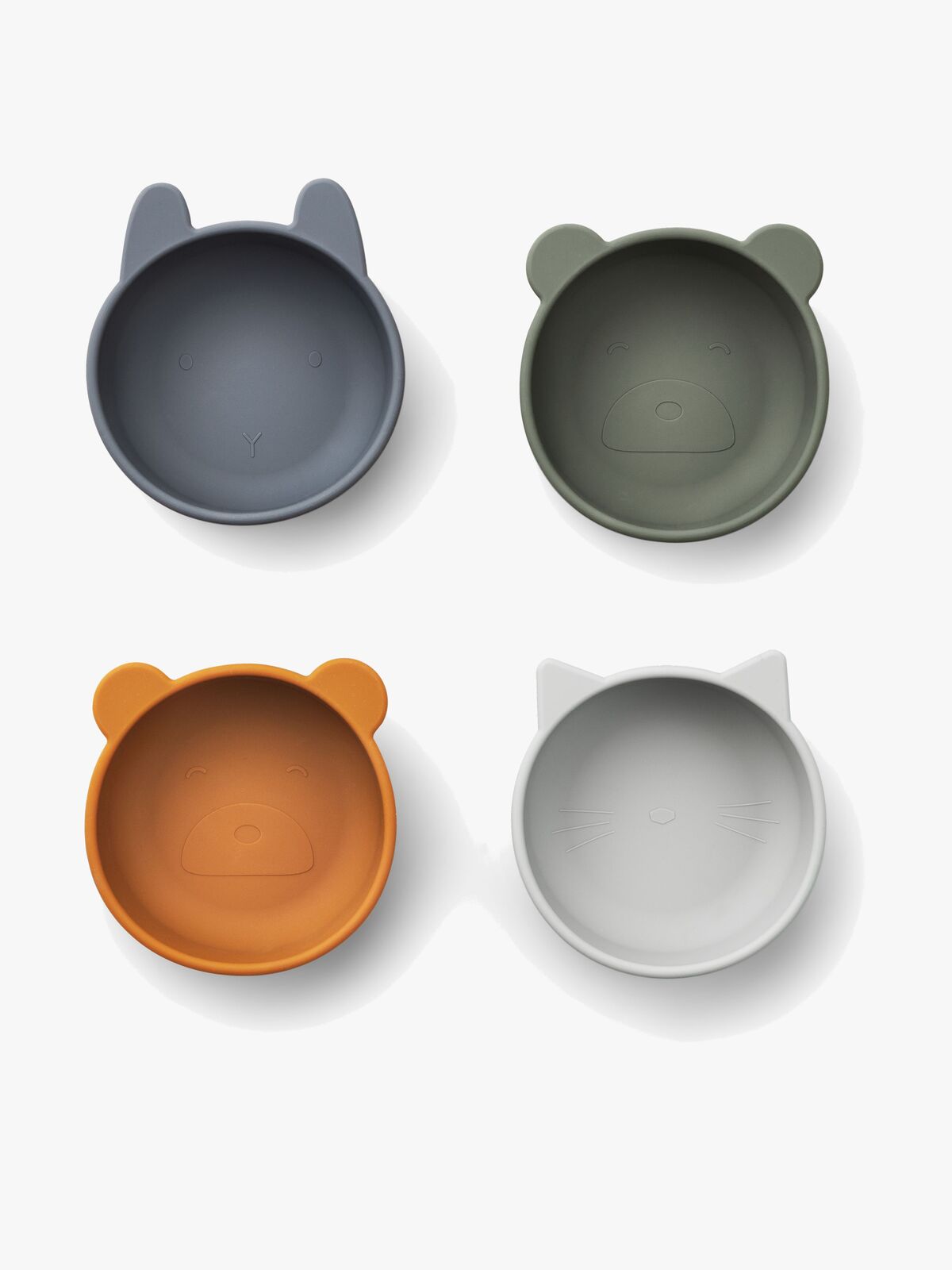 LIEWOOD Iggy Skålar Silikon 4-Pack, Blue