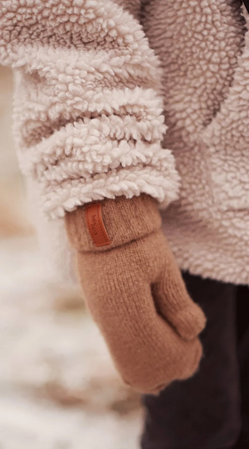 BabyMocs  Stickade Vantar, Caramel