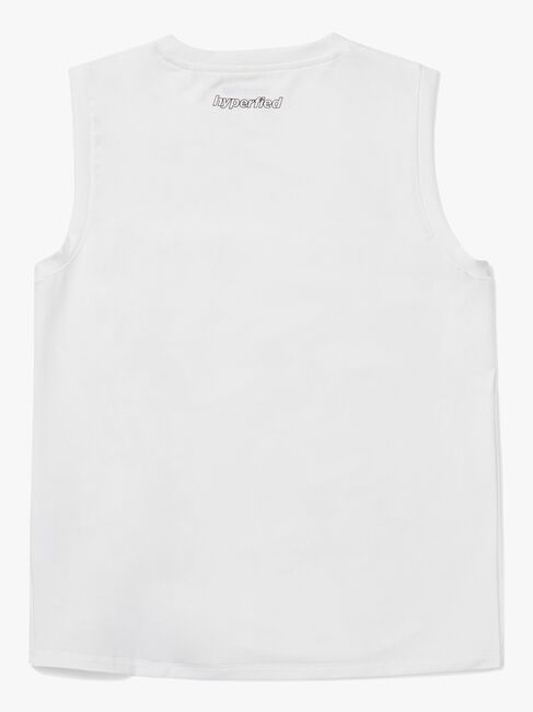Hyperfied Jersey Knot Tank Top, Snow White