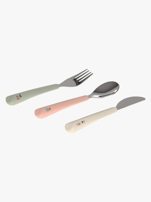 Lässig Bestick med Silikongrepp 3-pack, Happy Fruit Cherry