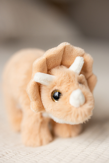Teddykompaniet Dino Triceratops Gosedjur Stort, Aprikos