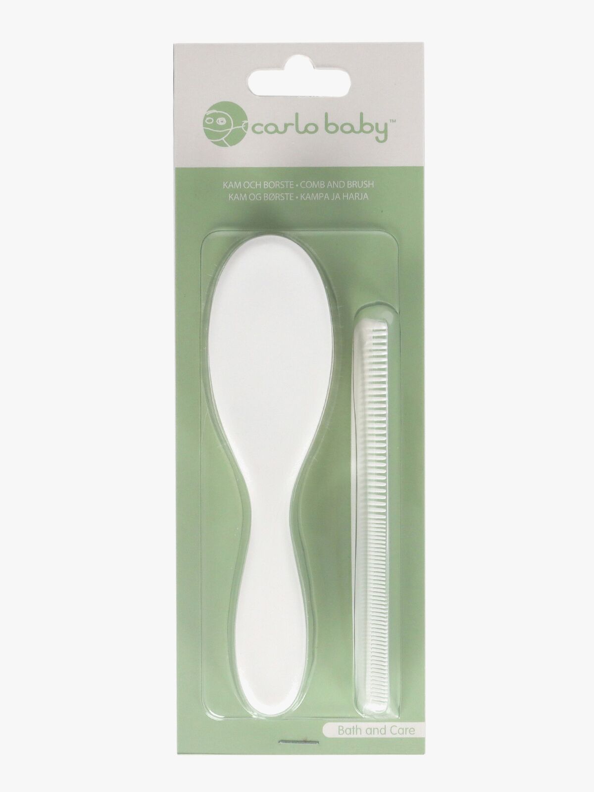 CarloBaby Kam & Borste, Vit