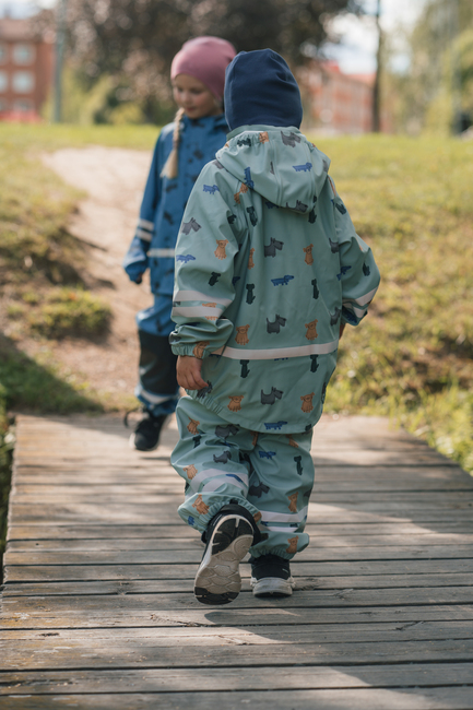 Lindberg Vattholma Regnställ, Grön/Grå