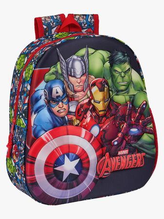 Marvel Avengers 3D Ryggsäck 8.5L, Svart/Röd