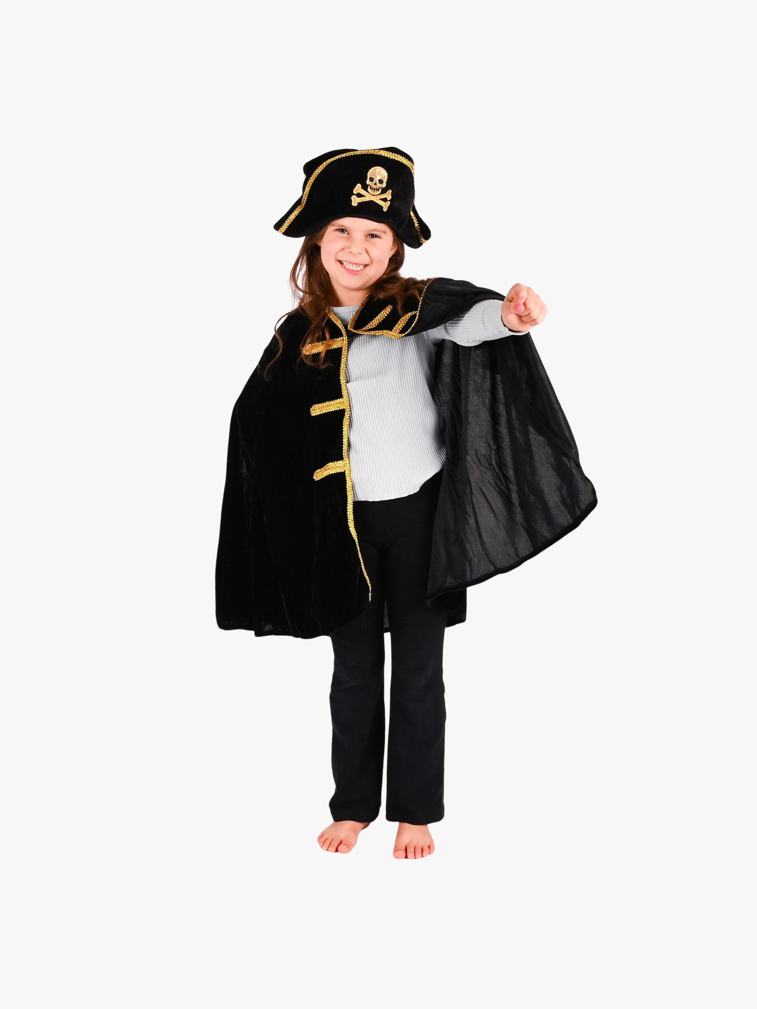 Den Goda Fen Utklädnad Piratkappa Med Hatt, Svart