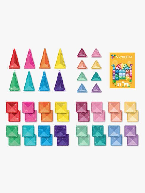 Connetix Magnetiska Byggklossar Glitter Slott 48 Delar