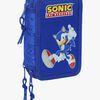 Sonic  Fyllt Trippelpennfodral 37 Delar, Blå