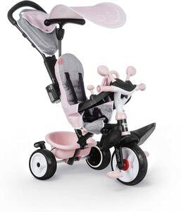 Smoby Trehjuling Baby Driver Plus, Pink