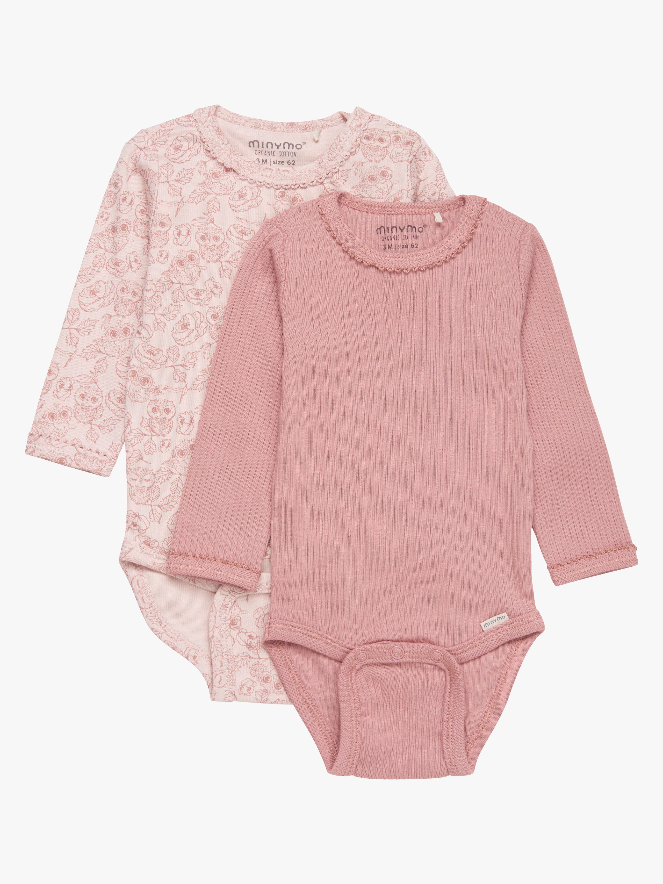 Minymo Body 2-pack Ash Rose 62 Bebiskläder