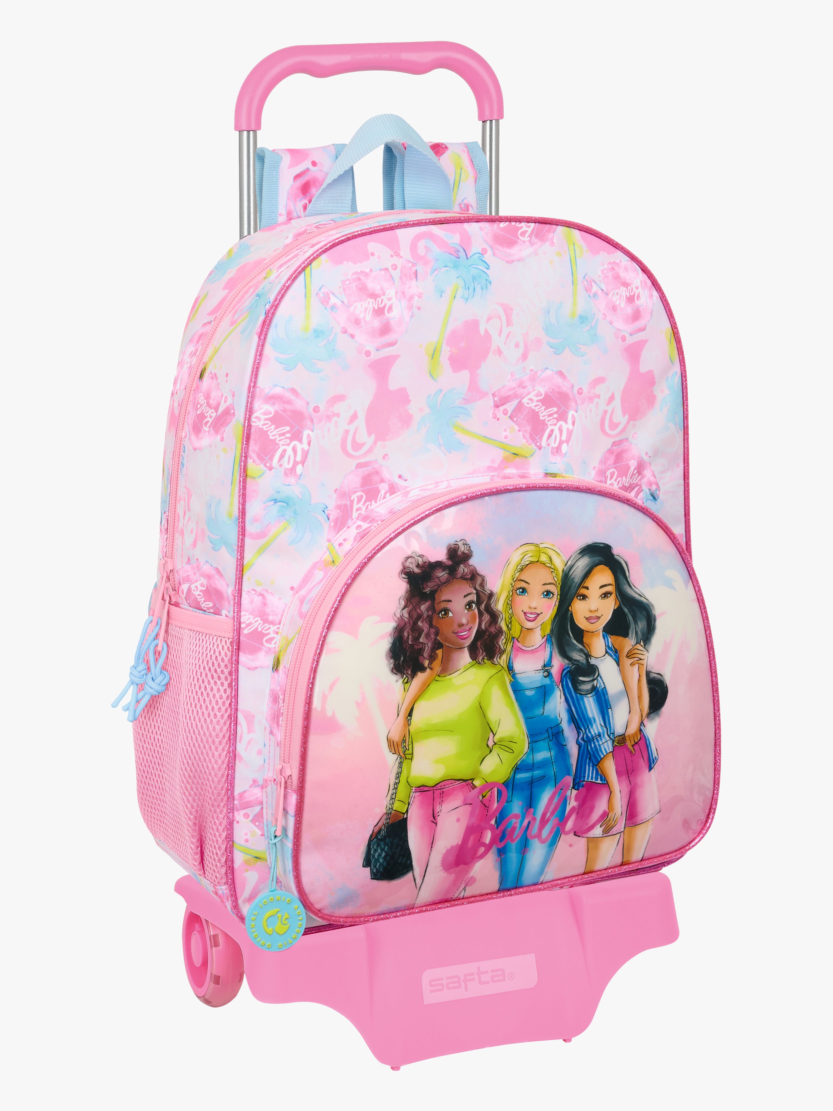Barbie Trolley Resväska 21L Painterly, Rosa/ljusblå
