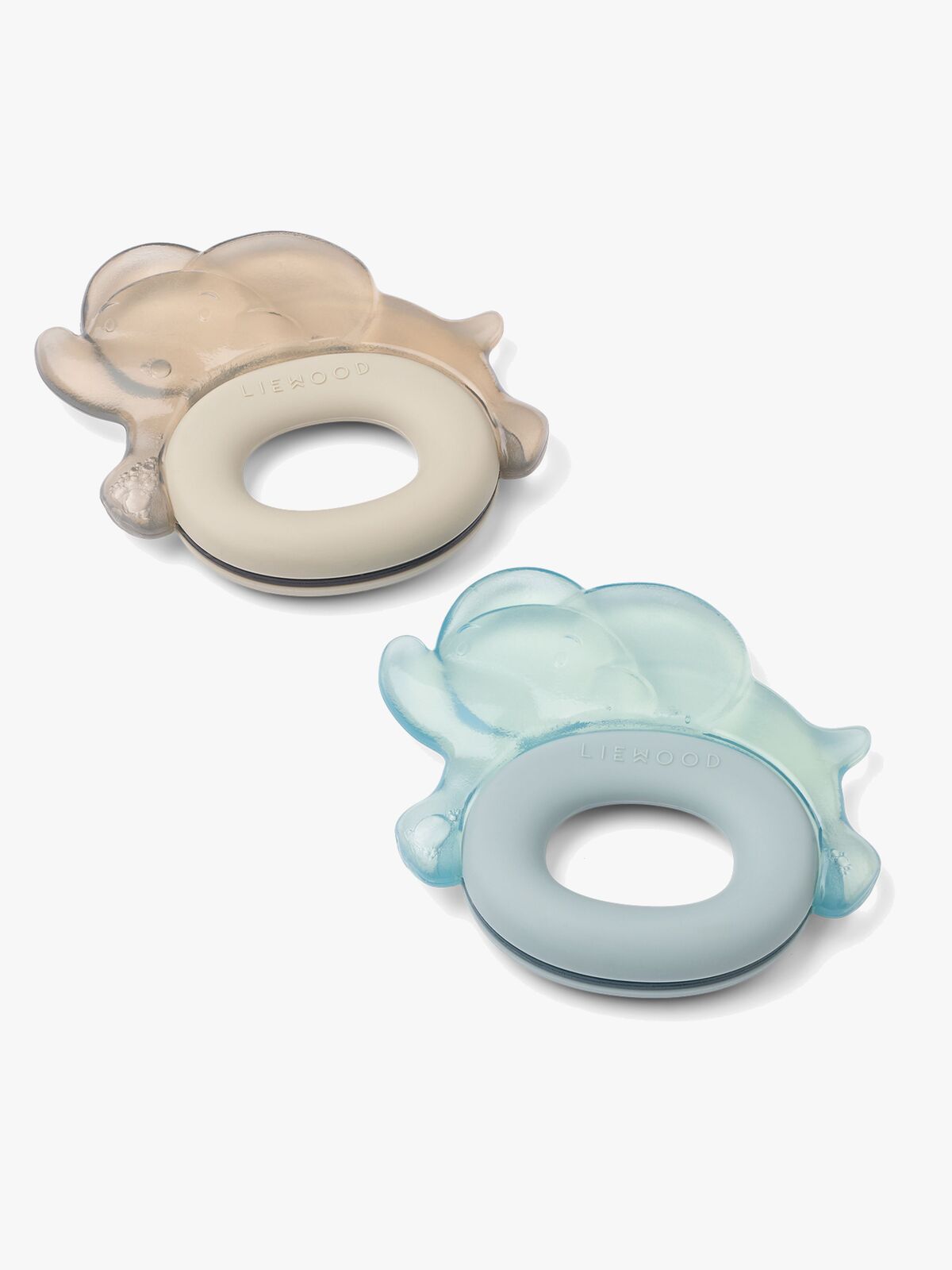 LIEWOOD Rita Elephant Bitring 2-Pack, Sandy/Dove blue