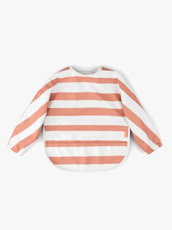 Done By Deer Långärmad Haklapp, Stripes Papaya