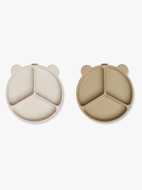 LIEWOOD Stacy Delad Tallrik 2-Pack, Sandy/Oat