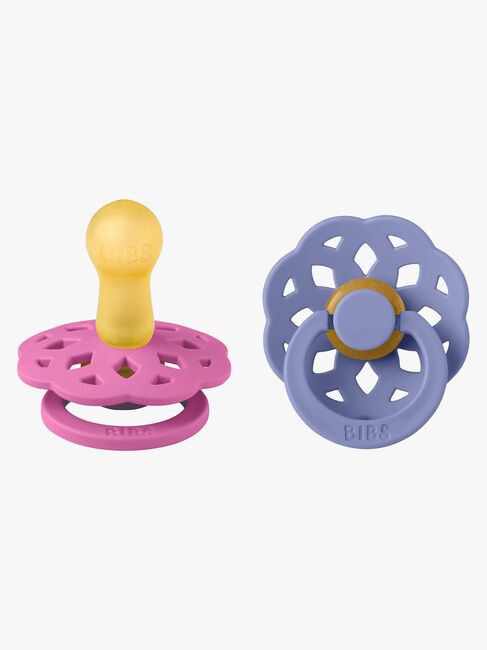 BIBS Boheme Napp 2-Pack Latex Stl 2 Rund, Bubblegum/Peri