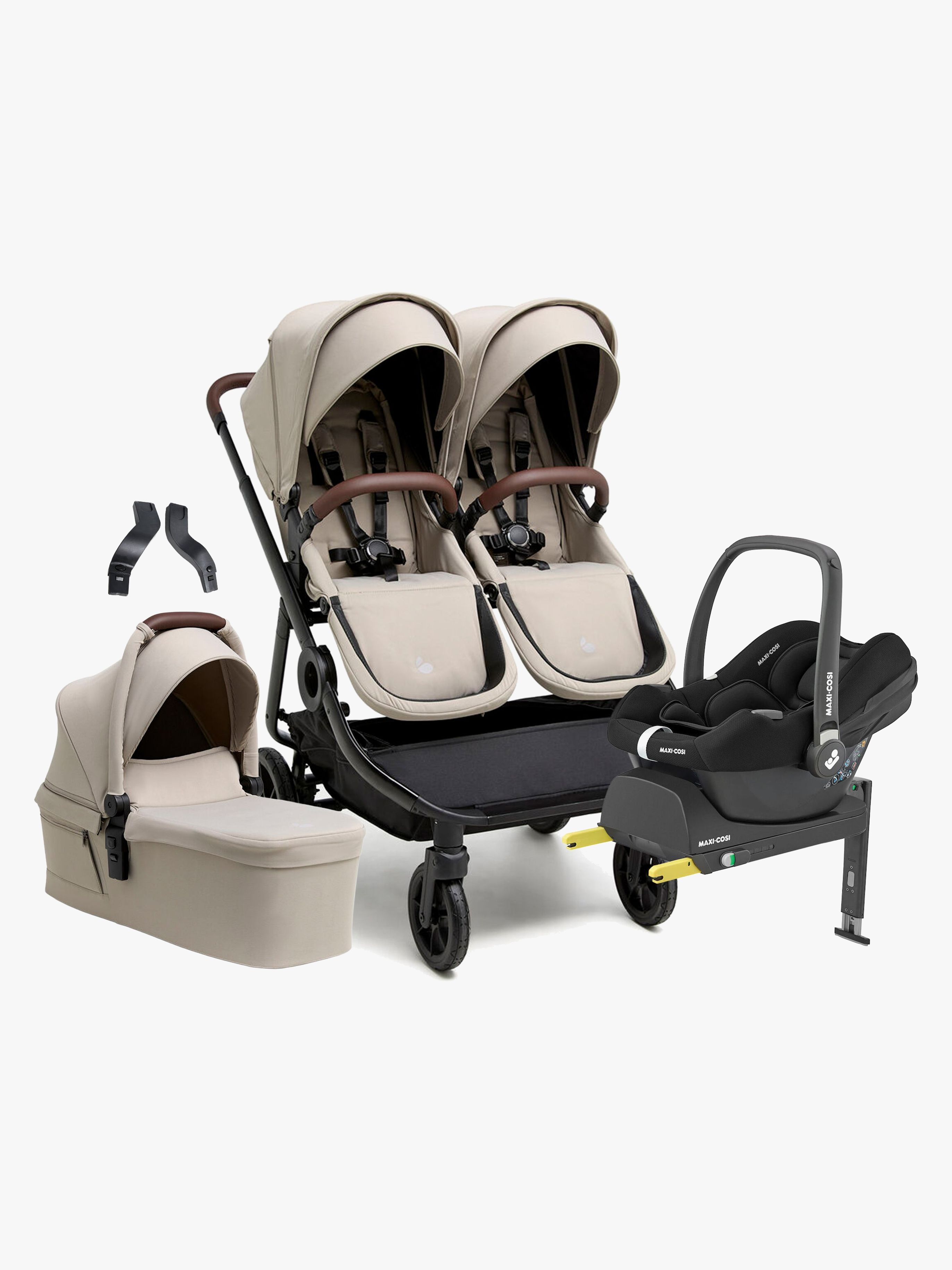 Beemoo Pro Twin 2 – syskonvagn med babyskydd från nyfödd till 4 år