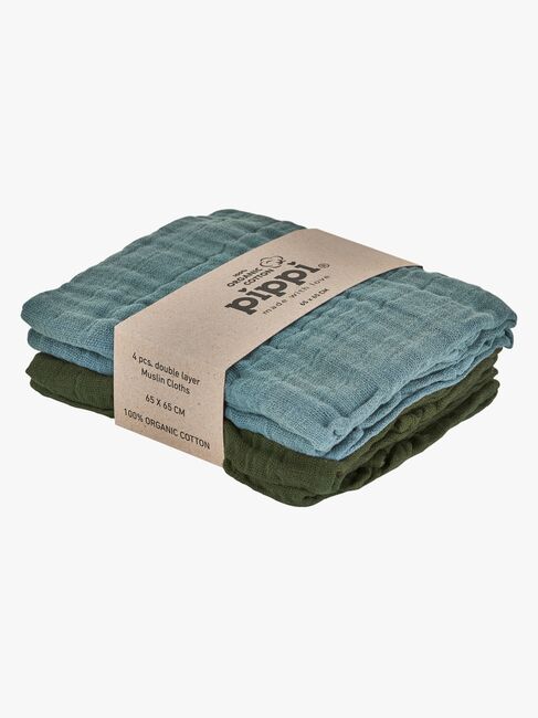 Pippi Muslinfilt 4-pack, Lead