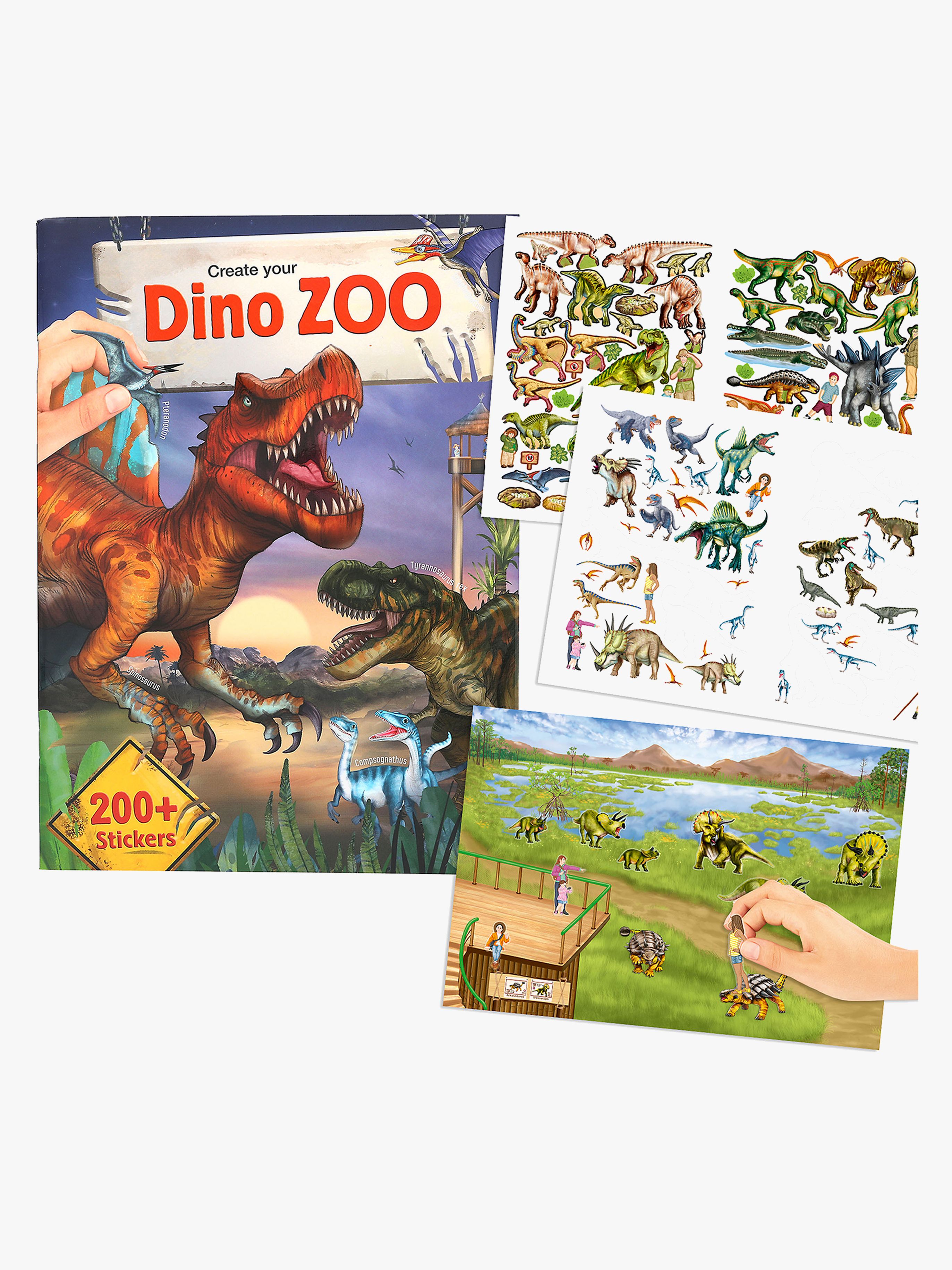 Dino World Klistermärkesbok Create Your Dino Zoo