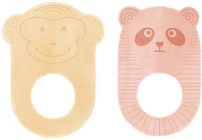 OYOY Nelson & Ling Ling Teether 2-pack Bitleksak, Vanilla/Coral