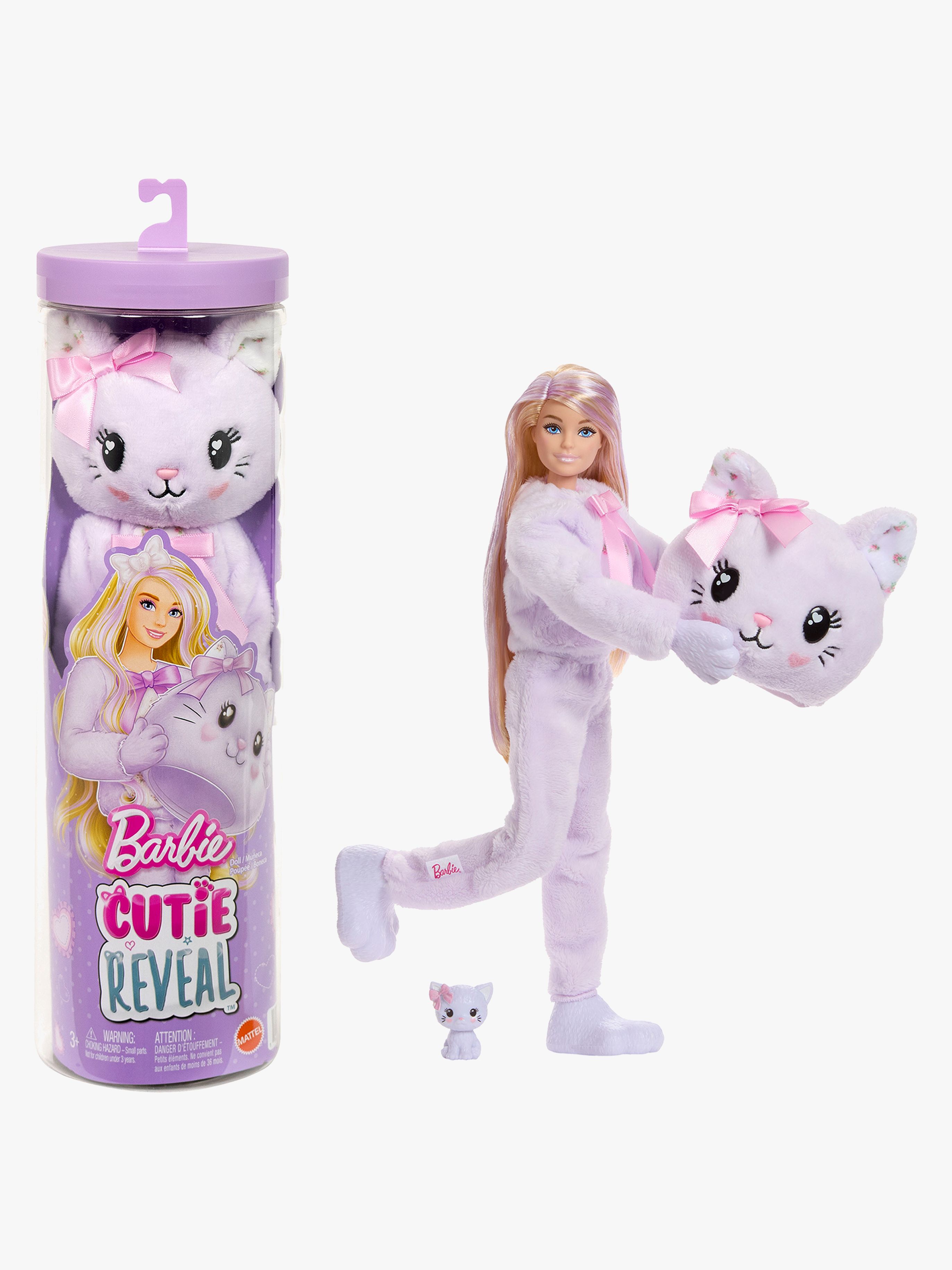 Barbie Cutie Reveal Sweet Bows Docka Kattunge, Lila