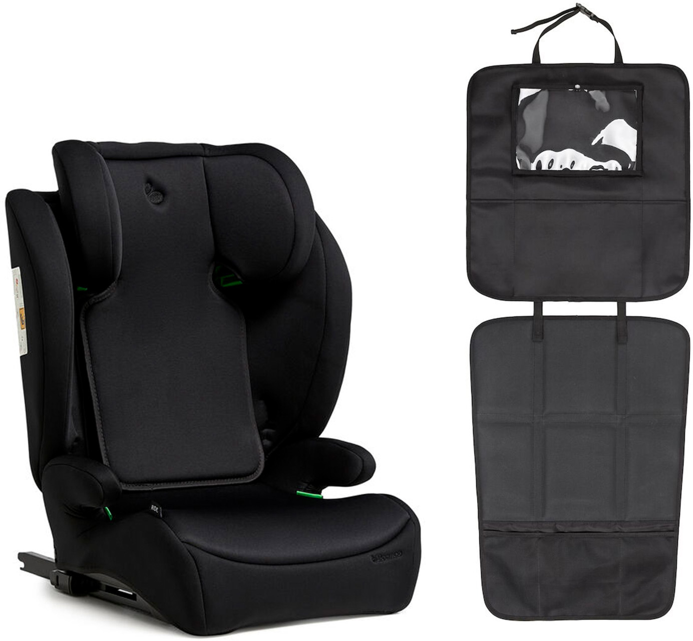 Beemoo Ride i-Size Bältesstol ISOFIX inkl. Beemoo 3-in-1 Sparkskydd, Black Stone/Black