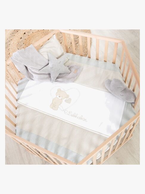 Roba Hexagon Lekhage med Hjul, Beloved Bear Natural Wood
