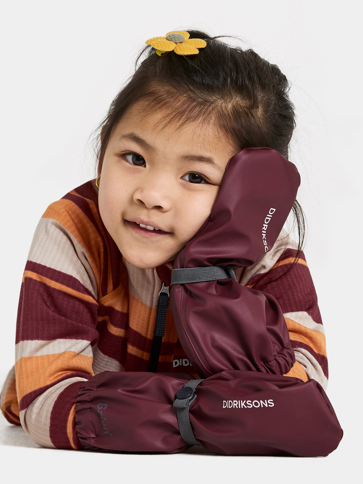 Didriksons Glove Regnvantar, Anemon Red, 4 år