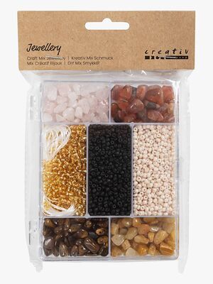 Creativ Company Pärlset Kristaller, Brun/guld