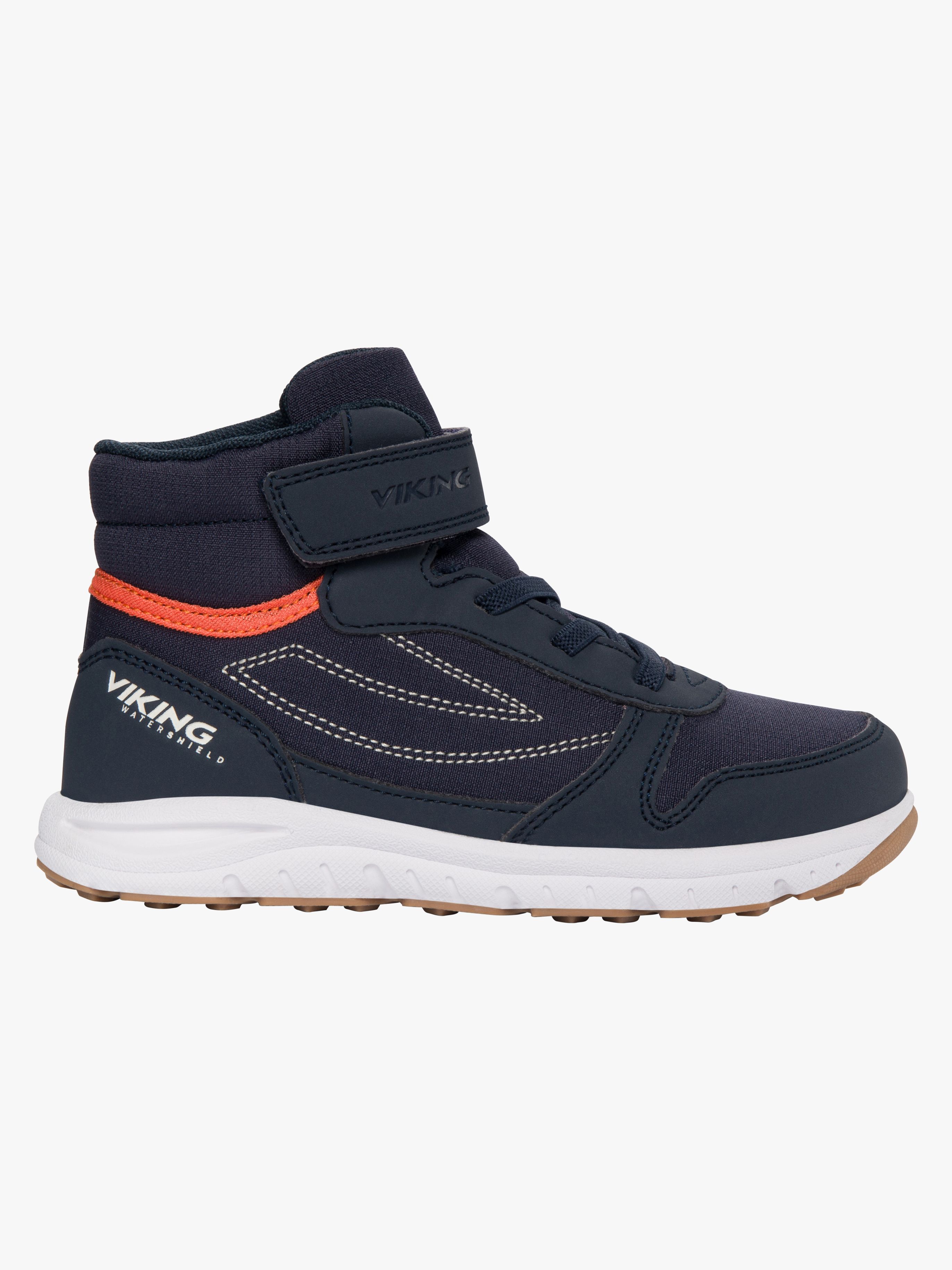 Viking Hovet Mid 1V WP Sneakers, Navy, 23