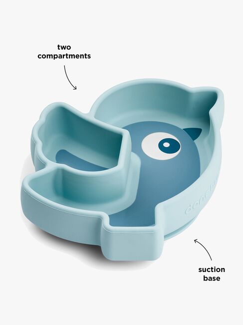 Done By Deer Stick & Stay Silikontallrik Birdee, Blue