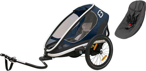 Hamax Outback One Reclining Cykelvagn 2019 inkl. Babyinsats, Navy/White