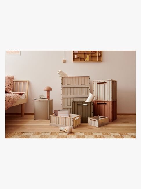 LIEWOOD Weston Förvaringslåda med Lock & Hjul, Sandy