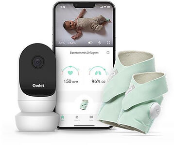 Owlet Monitor Duo Plus Babyvakt med Cam 2, Mint