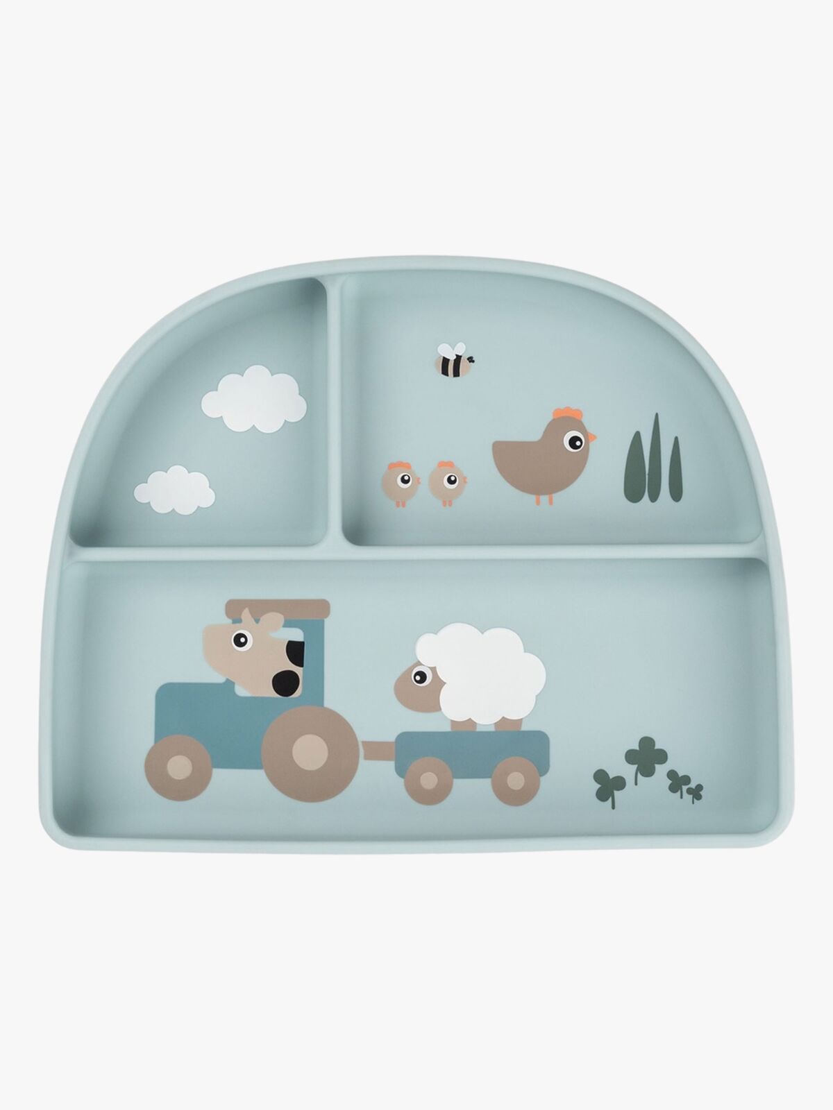 Done By Deer Tiny Farm Delad Tallrik, Blue