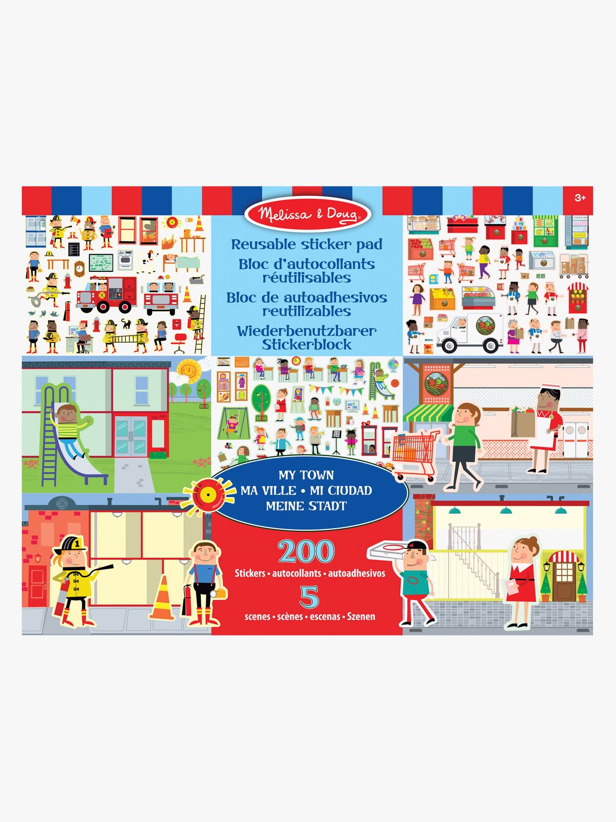 Melissa & Doug Klistermärkesbok Stad 200 st
