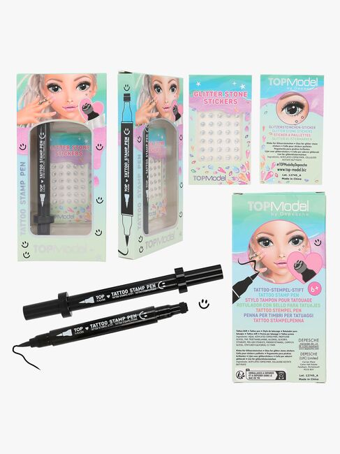 TOPModel Tatueringspenna med Stämpel & Glitterstnar
