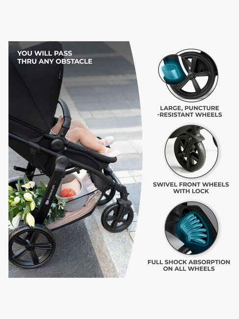 Kinderkraft MOOV CT 3-in-1 Mink Pro Kombivagn, Black