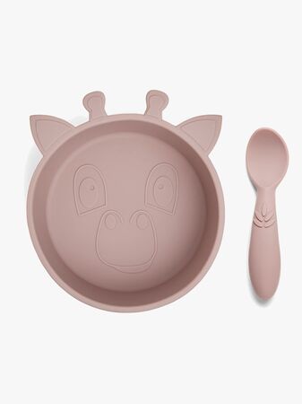 nuuroo Elia Giraff Tallriksset 2-Pack Silikon, Woodrose