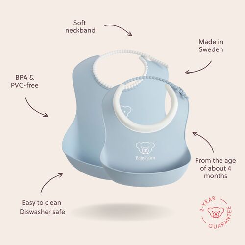 BabyBjörn Haklappsset, Blekblå