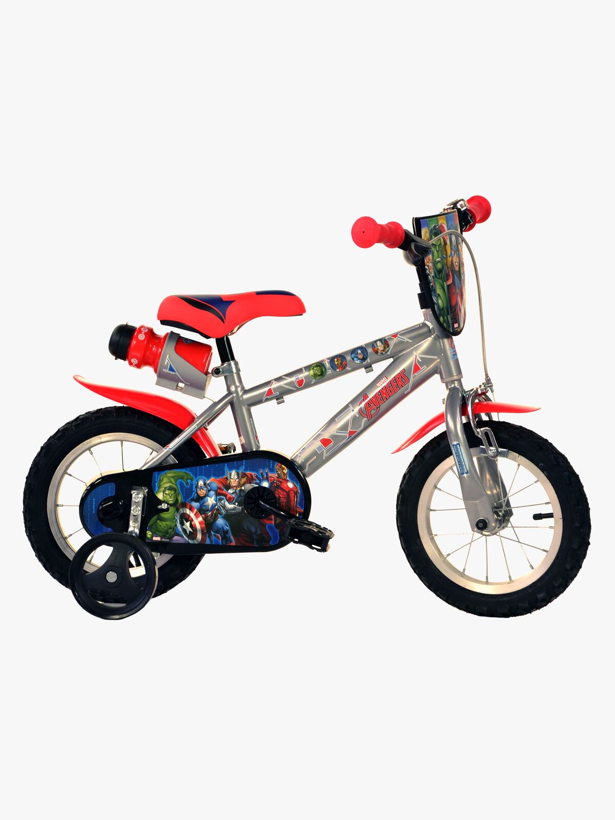 Marvel Avengers Cykel 12 tum, Metallic Grå