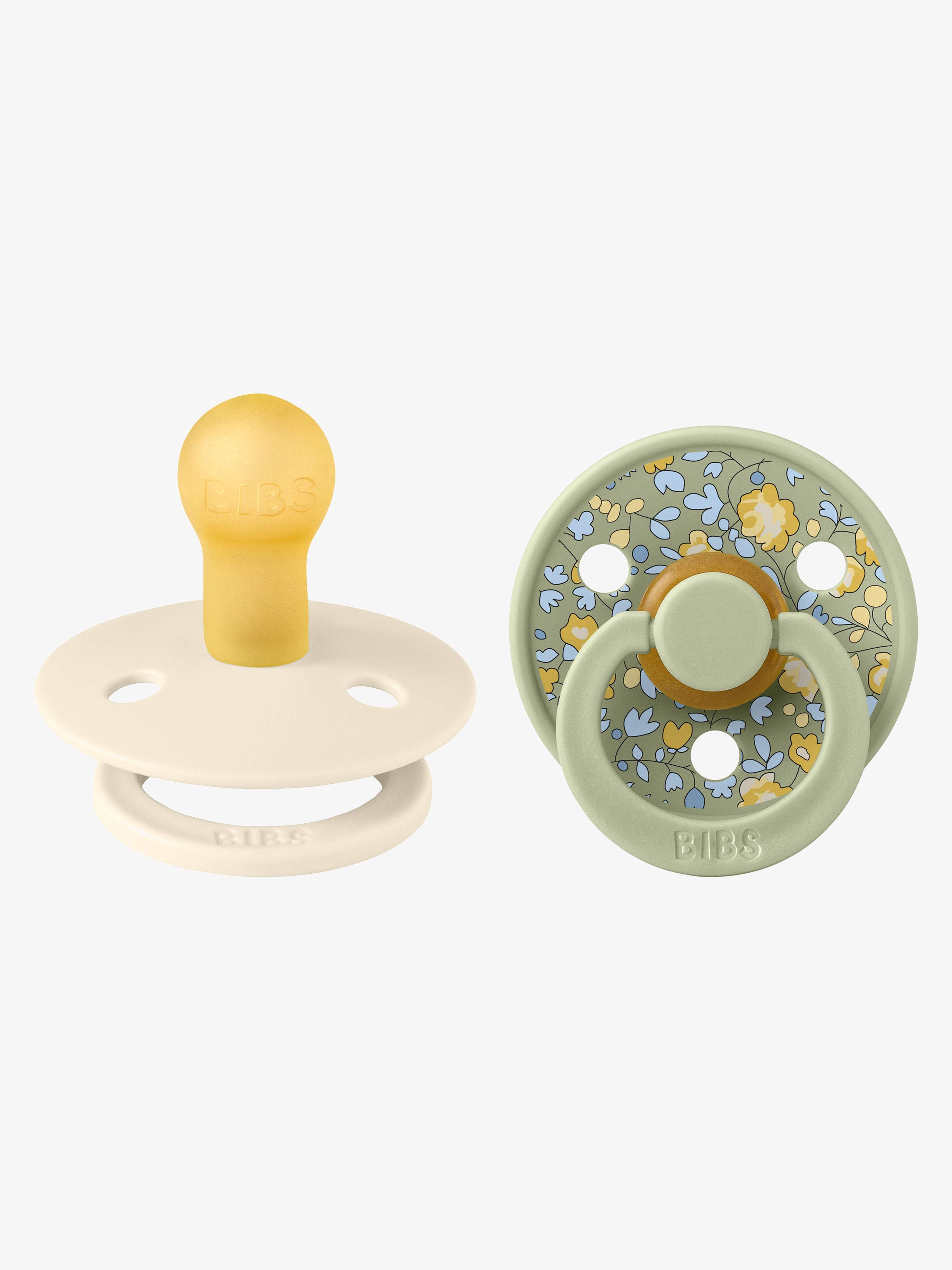 BIBS x Liberty Colour Napp 2-Pack Latex Stl 1 Rund, Eloise/Sage Mix