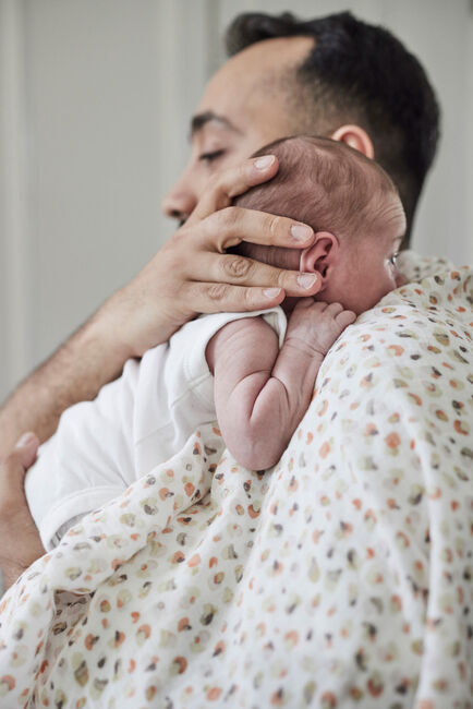 Oh, Poppy! Holly Muslin Filt 2-Pack, Fresh Vanilla/ Forest Green