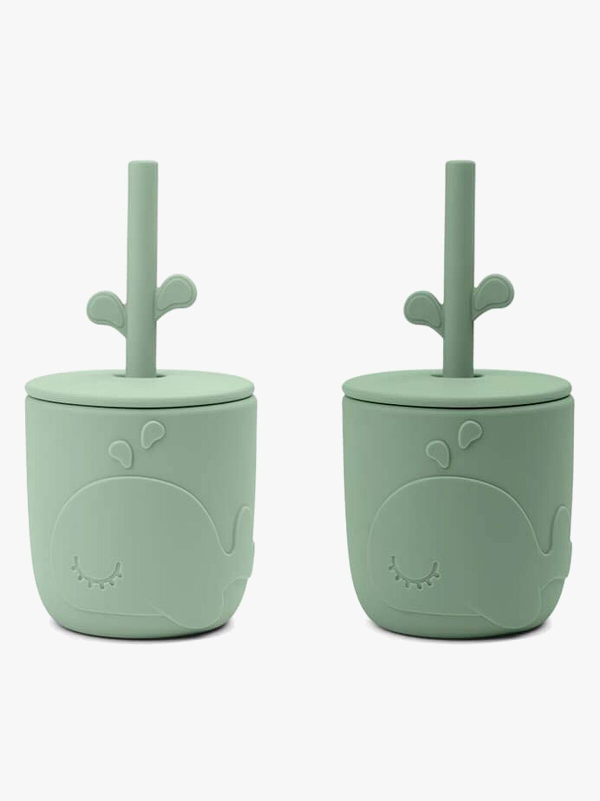 Done By Deer Wally Sugrörsmugg 2-pack, Green