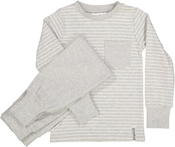Geggamoja Pyjamas Classic, Light Grey Stripe