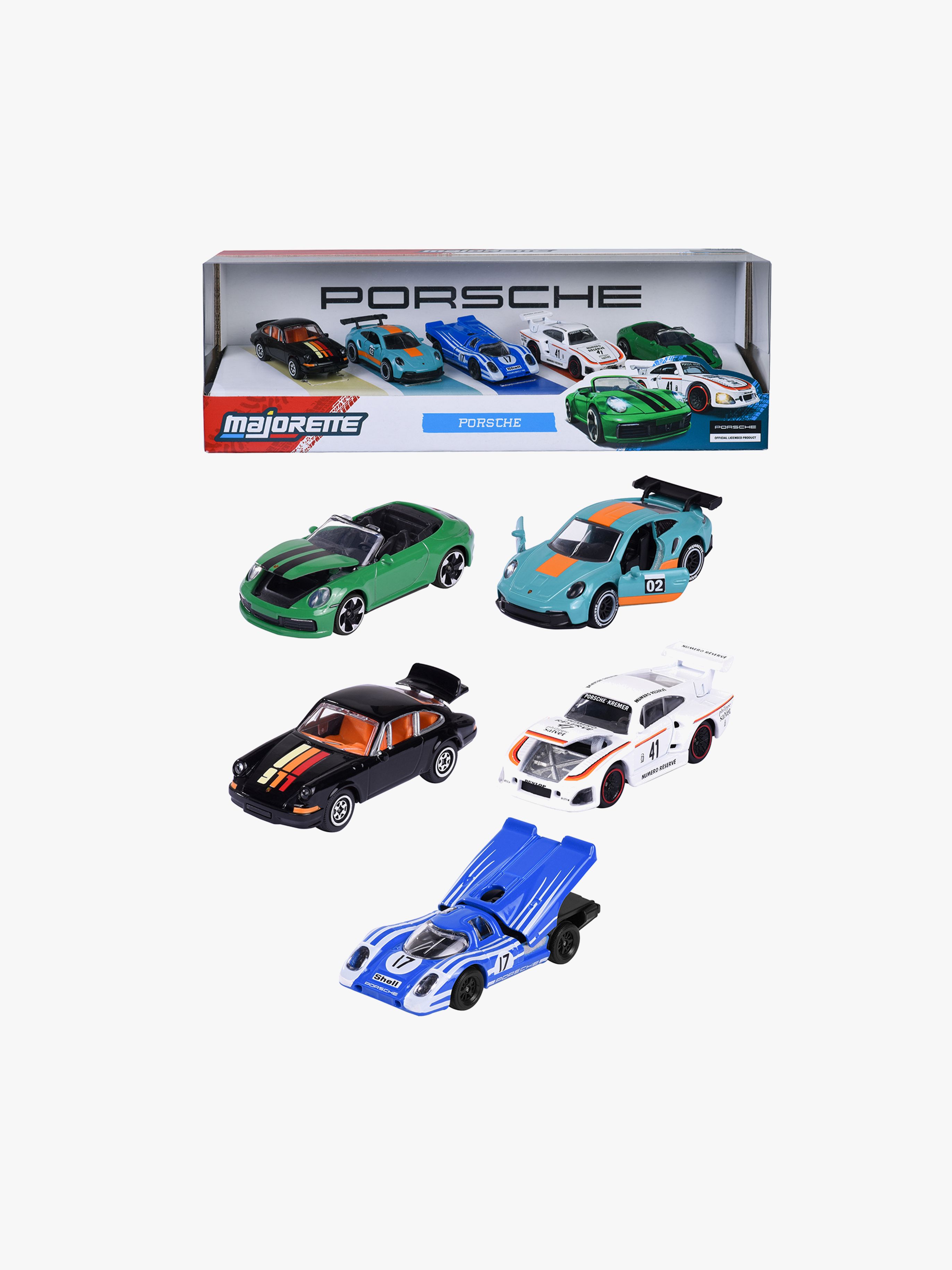 Majorette Porsche Presentförpackning 5-pack