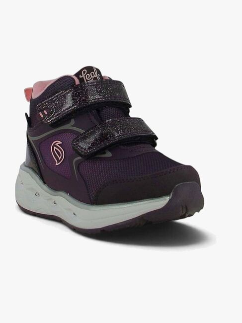 Leaf Kode Blinkande Vattentäta Mid Sneakers, Burgundy LKODE101U-16-2621_4a.jpg
